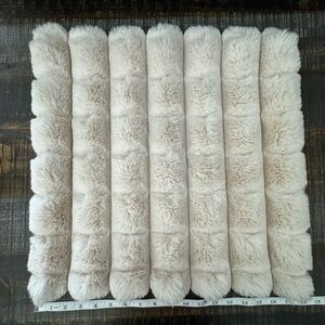 Faux Fur Throw Pillow Cover 18” Square Suede feel back Zipper Closure